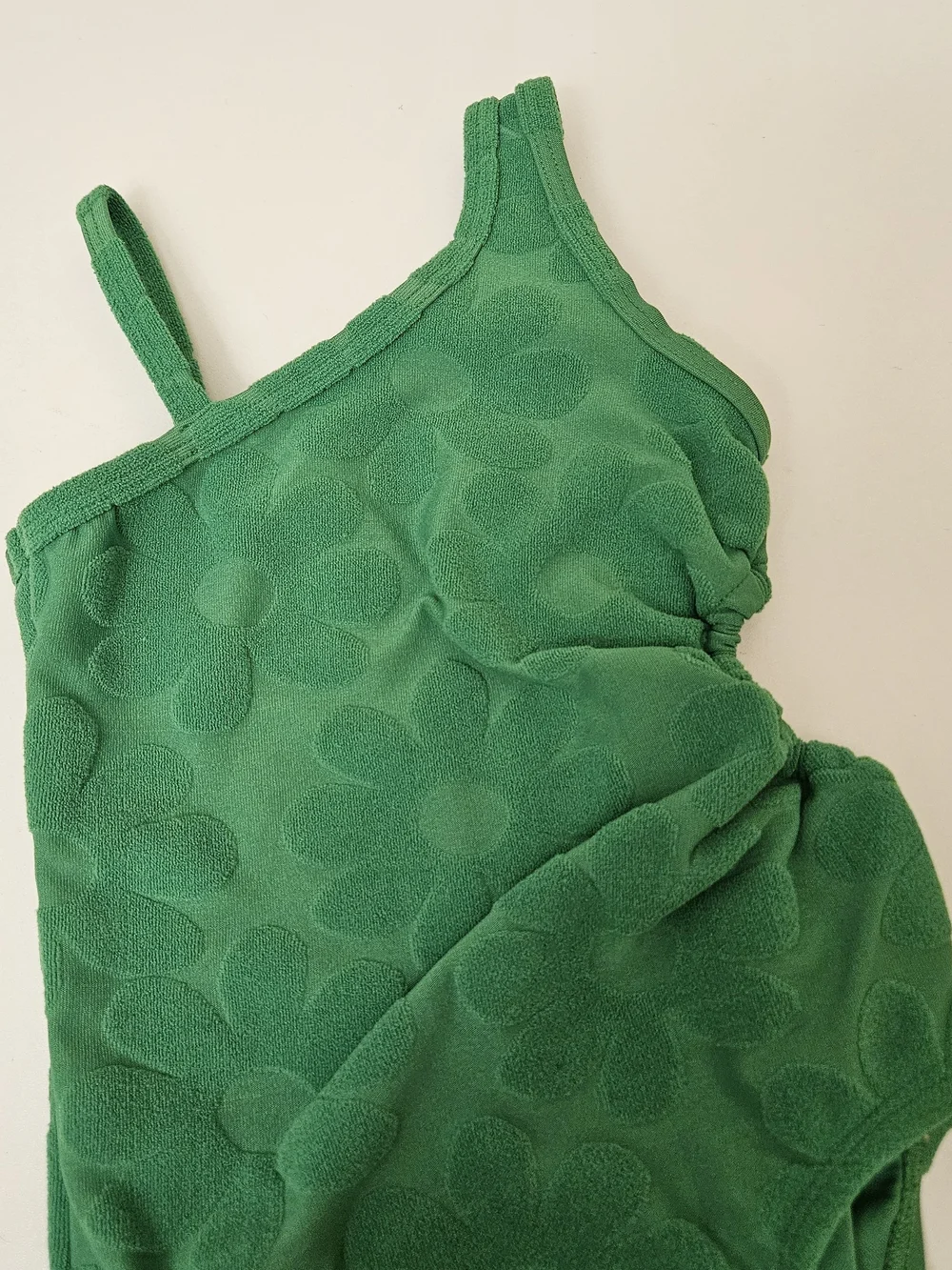 Old Navy Green One-Shoulder Floral Texture One-Piece Old Navy Toddler Girls 2T